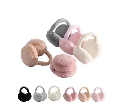 styxer Women's Winter Ear Muffs with Faux Fur Fleece Lining, Foldable Lightweight Cable Knit Ear Warmers, Multiple Colours(Pack of 1)-picture-41