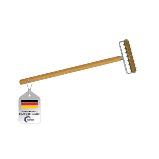 Pangolino Stachelwalze Tapeten 150 x 500 mm, Nagelroller, Igelwalze, Tapetenigel zum Perforieren von Tapeten – Tapezierwerkzeug Nagelwalze Igelroller Tapezieren Stachelroller mit Holzgriff