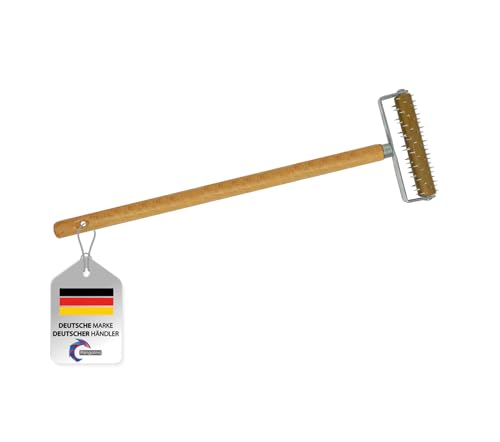 Pangolino Stachelwalze 150 x 500 mm Igelwalze zum Perforieren & Ablösen von Tapeten | Tapezierwerkzeug mit Holzgriff | Nagelroller mit Edelstahlstacheln | inkl. Schutzkappe