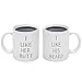 I Like His Beard, I Like Her Butt Couples Funny Coffee Mug Set Wedding Gifts Couples Gifts Engagement Gifts for His and Hers Best Gifts For Husband and Wife Coffee Cups 11oz (Beard, 11 oz)