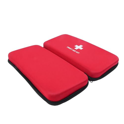 Image of First Aid Hard Case Empty First Aid Hard Emergency Case Bags EVA Red Medical Bag for Home Health Office Car Camping Outdoors First Responder (Red W)