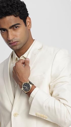 Image of Tommy Hilfiger Quartz Multifunction Black dial Leather Strap Watch for Men-TH1792086