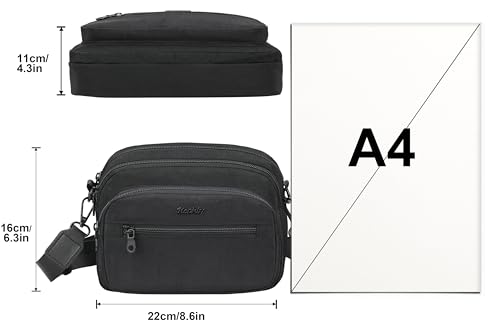 Crossbody Bags for Women, Crossbody Purses for Women, Small Shoulder Bag, Anti-Theft RFID Blocking Pocket(Black)2