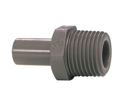 John Guest (PI051202S) Stem Adapter 3/8" X 1/4" BSPT Gray