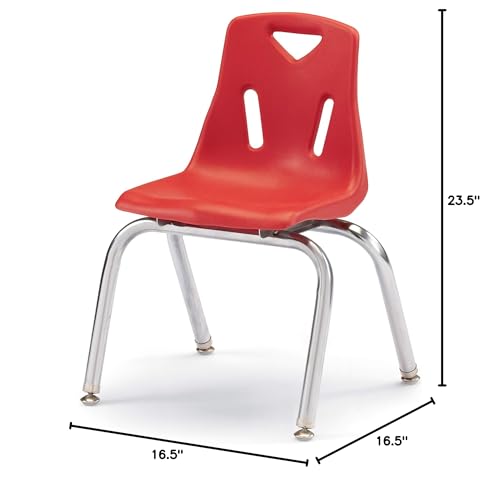 Image of Jonti-Craft Berries 8144JC1004 Stacking Chair with Chrome-Plated Legs, 14 inch Height, Purple