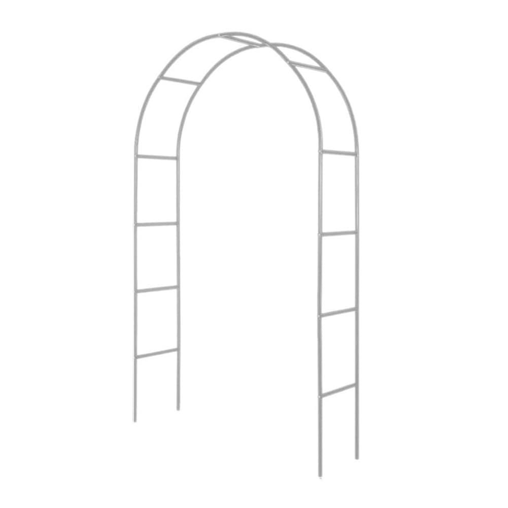 Treillis de jardin blanc en métal 240 x 140 cm pour rosiers et décoration