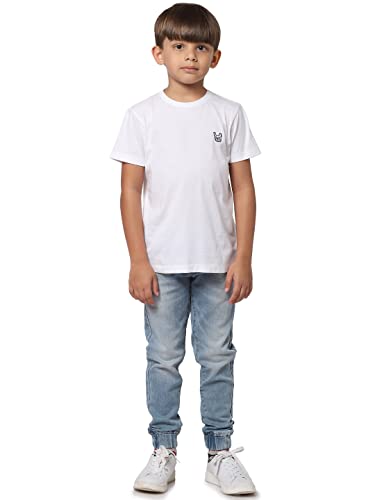 Image of JACK & JONES Boy's Solid Regular Fit Tshirt