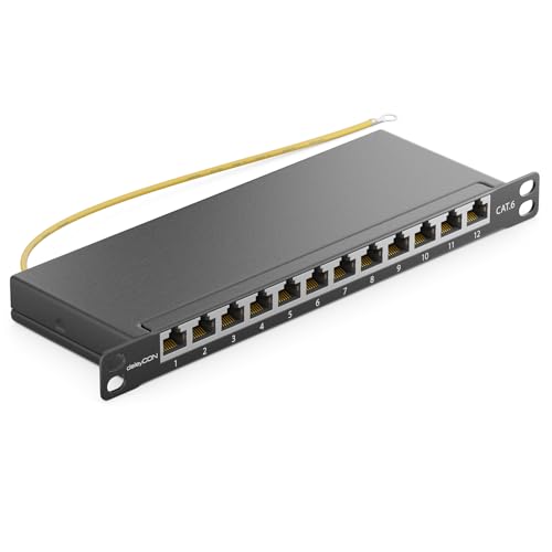 Panneau de brassage Cat 6 deleyCON blindé RJ45 pour optimiser votre baie 10"