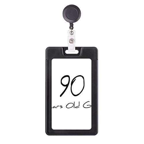 Porte-badge rétractable pour fille et anniversaire 90 ans avec cordon enrouleur