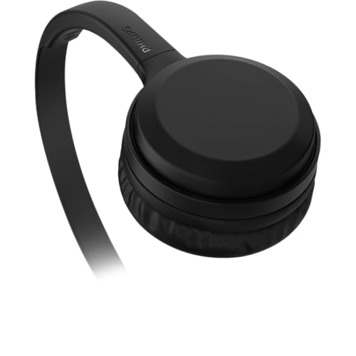 Headphone Philips bluetooth on-ear com microfone e energia para 15 horas na cor preto TAH1108BK/55 glide