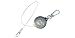 Civilian Rewind Gear Retractor Steel Cable Keychain Style Spring Winding Lanyard, Grey