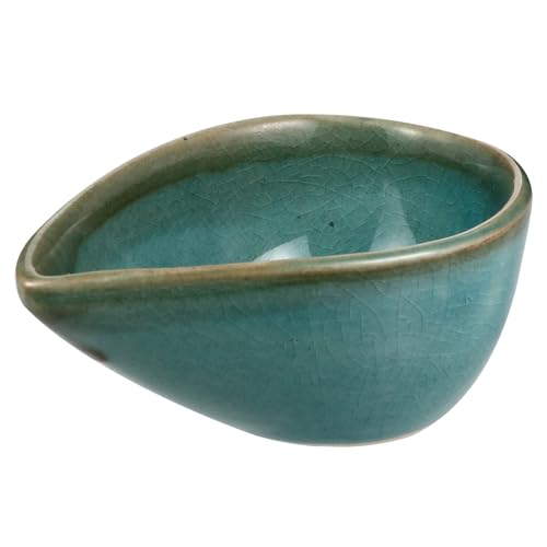 WRITWAA Plato Apto para Mezcla y Difusión de Cerámica Azul para Aceites en de Belleza y Aromaterapia