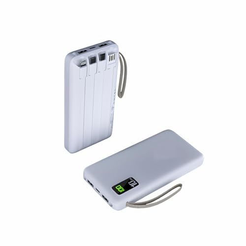 Unix UX-1511 10000mAh Power Bank with 4-in-1 Built-in Cables, LED...