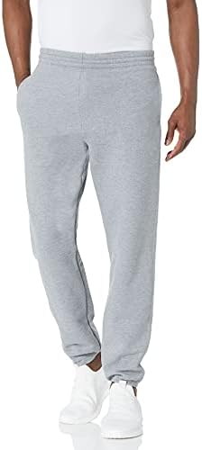 Fruit of the Loom mens Eversoft Fleece & Joggers (Regular Big Man) Sweatpants, Elastic Bottom - Grey Heather, Large US