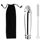 Duschduschset,5 Loch Duschschlauch-Tiefenreinigungssystem für Einlaufdusche mit Bürste,L (Silber)