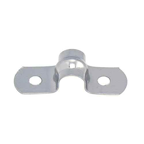 Sydien 50Pcs M8 2Hole Strap U Bracket Tube Strap Stainless Steel Rigid Pipe Strap Clamp #TOP2