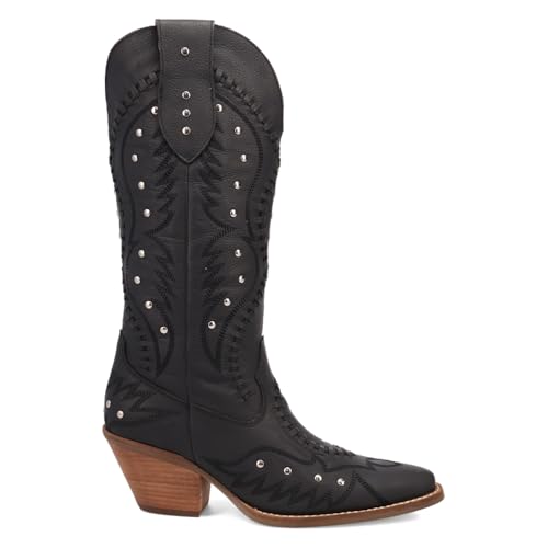 Dingo Women's Pretty N' Pink Embroidered Studded Snip Toe Western Boot