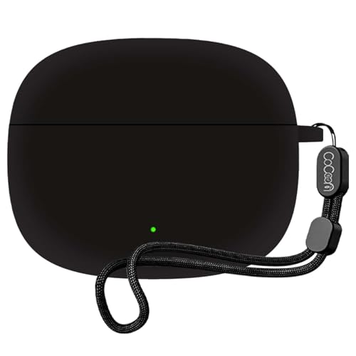 Image of Soft Silicone Case Cover for OnePlus Nord Buds 4 Pro (Black, Lanyard)