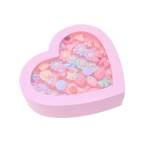BRIGHTFUFU 36 Pcs Girls Macaron Flower Ring Set Fun Sweet Cartoon Rings for Party Birthday Dress-up Games
