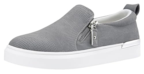 Image of Jeossy Women's Slip On Shoes Casual Fashion Sneakers 8010 Arch Support Loafers for Women with Zipper