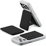 MOFT【公式直営店】多機能カードケース＆スタンド MagSafe対応 スマホスタンド 財布 カードケース 折りたたみ式 大容量 最大8枚カード·SIMカード収納 コンパクト 薄型 軽量 MOVAS™耐久素材 多機能 全機種対応 外出 旅行 ビジネス 日常に便利 ジェットブラック (スタンド付き)