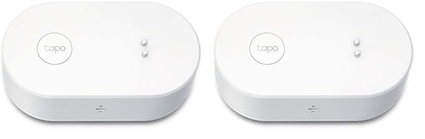 Tapo Tapo TP-Link T300 Smarter Wasserleck-Sensor, Hub erforderlich, eingebaute 90Db einstellbare Sirene, Sensor & APP & Hub-Alarm, IP67 wasserdicht, 1+Jahr Batterielebensdauer, Flexible Platzierung