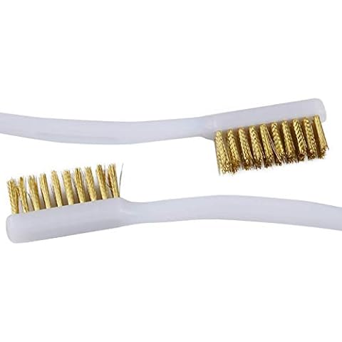 Imdinnogo BCZAMD 3D Printer Nozzle Cleaning Brass Wire Toothbrush Tool Brass Brush Handle Hot End Cleaning Toothbrush (2Pcs) Cover