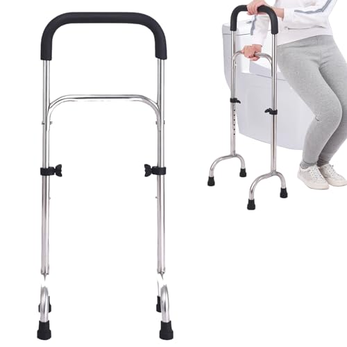 Bastón ajustable de acero inoxidable de cuatro patas, ayuda de movilidad multifuncional para un mayor apoyo e independencia