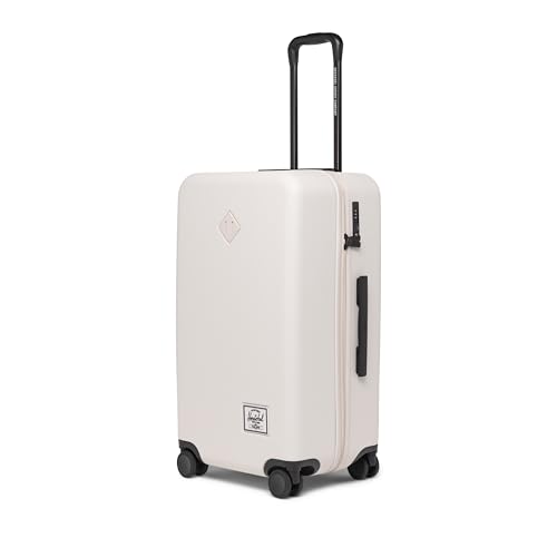 Herschel Hardshell Luggage with 360 Spinning Wheels, Retractable Telescopic Handle, Moonbeam, Moonbeam, 15.75 x 11.75 x 27.25 inches, Hardshell Luggage With 360 Spinning Wheels, Retractable Telescopic