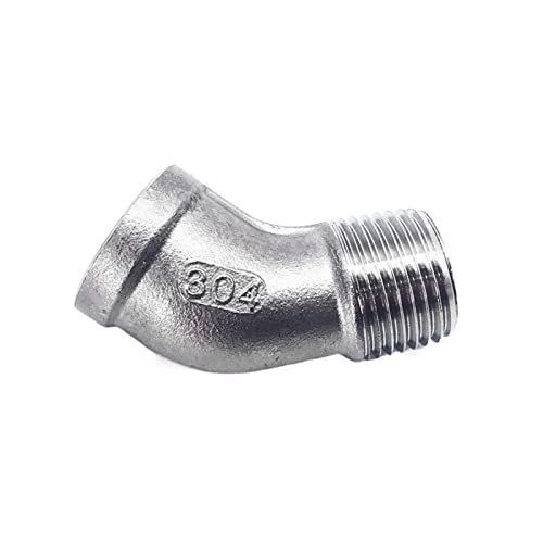 Codo de acero para desviar tuberías de 1-1/2 BSP de 45 grados sin fugas en motores con soporte 2