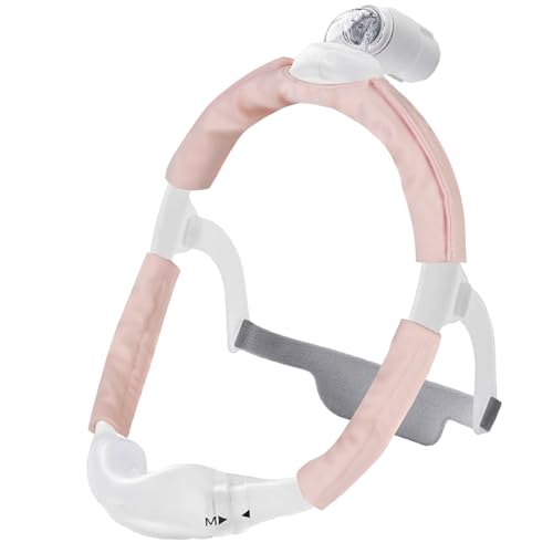 Satin Mask Strap Covers, Mask Frame Covers Compatible with DreamWear or ResMed AirFit Silky Satin Headgear Cover Set C P A Accessories & Supplies Face Cushion Pads for Reduce Red Marks (Pink)