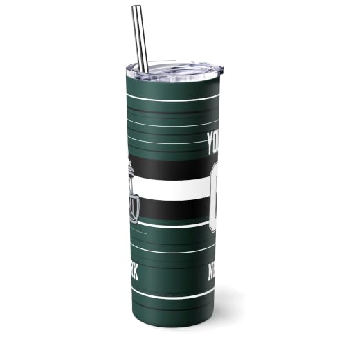 Image of New York J Tumbler 20oz Travel Mug Custom Name and Number Gifts