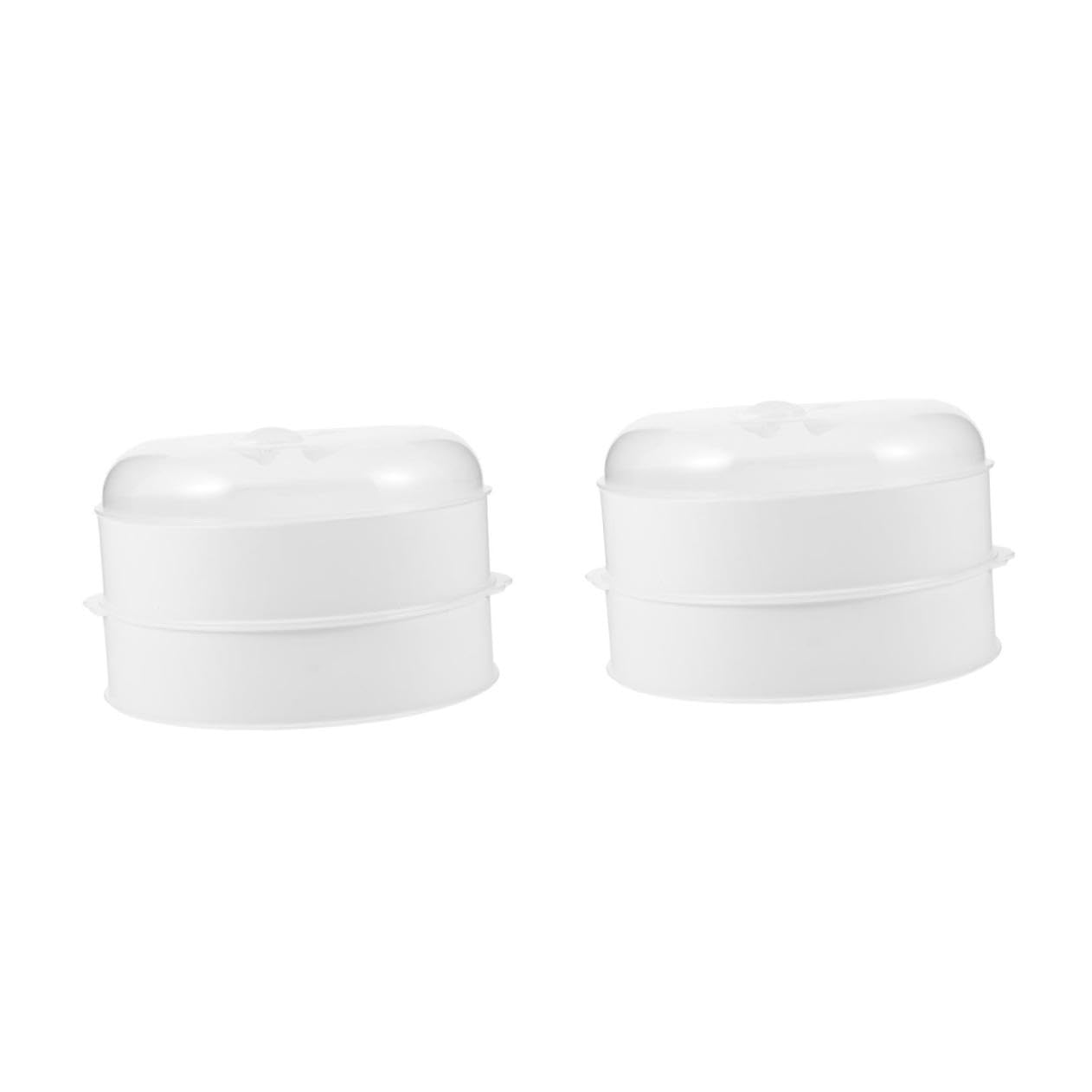 TOPBATHY 2 Sets Mikrowellen Dampfgarer Mikrowellengeeignete Ramen Schüssel Doppelkessel Dampfgarer Kochen Mini Kochgeschirr Mikrowellenschale Großer Dampfgarer Mikrowellen Nudelmaschine