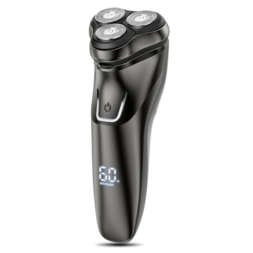 Cordless Electric Razor for Men: IPX7 Waterproof Rotary Shaver -