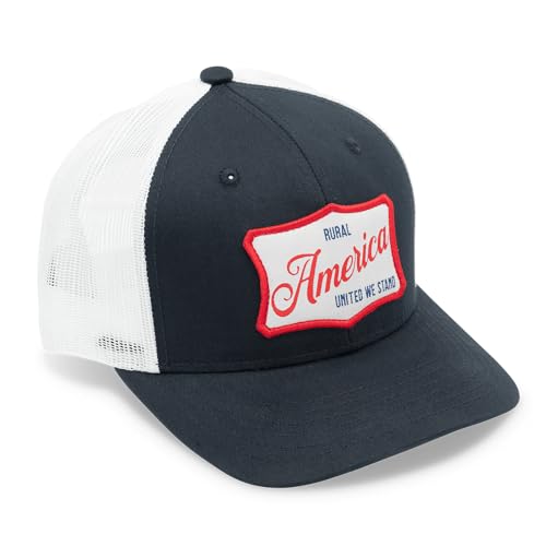 Image of Rural Cloth - Rural America United We Stand Adjustable Snapback Hats (US, Alpha, One Size, Navy /White)