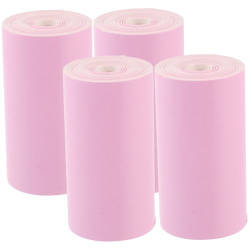 NAMOARLY Pink Thermal Cash Paper 4 Pack Receipt Paper Rolls for Thermal Printers