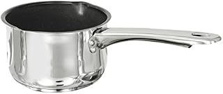 Buckingham Induction Deep Milk Pan with Xylan Non-Stick Coating and Double Lip, Stainless Steel, 14 cm