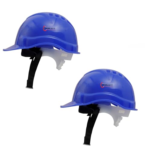 Image of Robustt Safety Helmet - Blue (Pack of 2) | Adjustable Headband | Heavy Duty Material | As Per ISI Safety Standard | Non Irritant and Soft Fabric | Lightweight and Durable