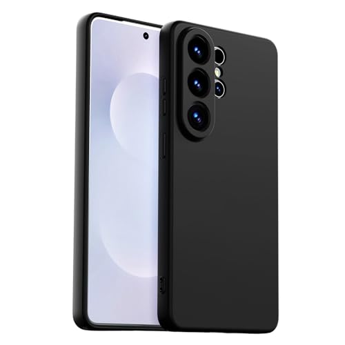 Image of DIZORO Microfiber Candy Case Compatible for Samsung S26 Ultra 5g Smooth Touch Cushion Liquid Soft Silicone Gel Rubber Phone Cases Non-Slip Full Body Protective Shockproof Back Cover - Black OG