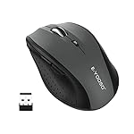 E-YOOSO Wireless Mouse for Laptop, Portable Optical Computer Mouse, 6 Buttons, Cordless 2.4GHz with USB Receiver, 5-Level 4800 DPI, 18 Months Battery Life, for PC, Chromebook, Windows, Mac