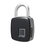 Fingerprint Padlock,1 Second Unlock Portable Smart Biometric Padlock,Security No Password, Alloet Waterproof Keyless Anti-Theft Padlock, Suitable Door, Cabinet, Backpack, Cargo, Bike, Luggage, Suppor