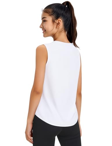 Image of JOCMIC Girls Tank Tops Quick Dry Athletic Sleeveless Shirts UPF50+