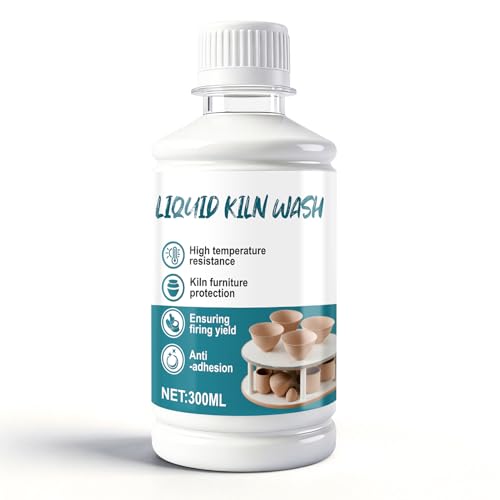 JAOJAO Kiln Wash, Kiln Wash for Ceramic Shelves Avoid Glaze from Sticking to Shelves Protect Kiln Furniture Extend Service Life Ensure Firing Yield Improve Kilnworking Efficiency, 300ml