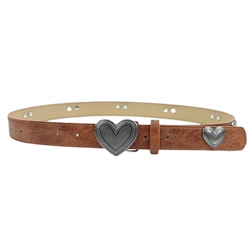 Fashionable Heart Belt Elegant Heart Buckles Belt Street Styles Jeans Belt For Modern Women And Fashion Enthusiasts