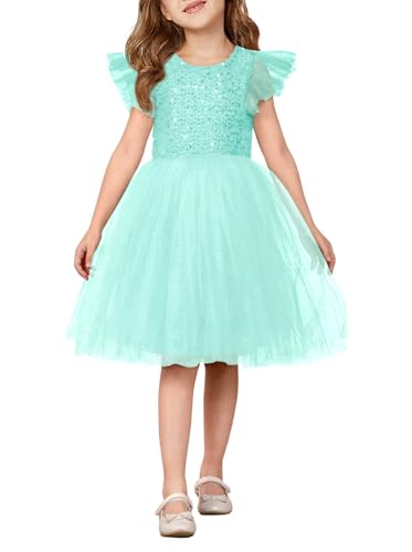 Robe tutu à paillettes fille 5-14 ans avec manches flottantes