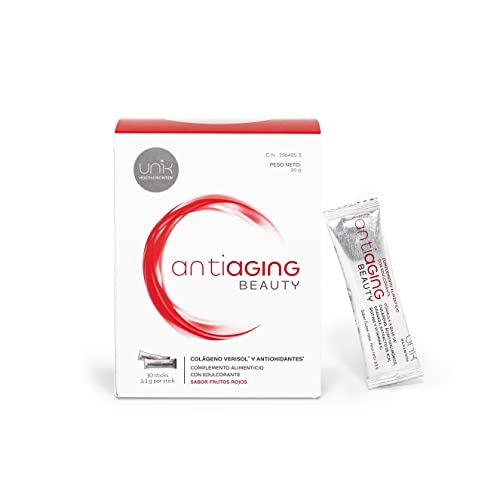 Colágeno Hidrolizado 2500mg VERISOL, Ácido Hialuronico y Biotina | Skincare y Antiedad, con Vitamina C | Fórmula Premium Belleza con Estudios Clínicos Probados. 30 Sticks. Unik Health & Nutrition