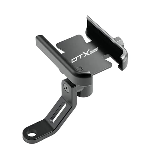 Support téléphone pour KYMCO DTX 360 en aluminium type miroir noir