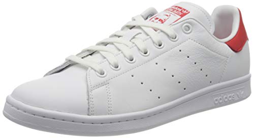 adidas Stan Smith, Scarpe Uomo, Bianco (Cloud White/Cloud White/Lush Red),  42 EU -