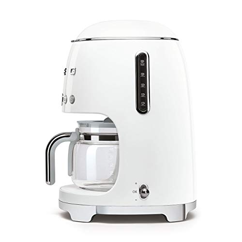 Smeg-DCF02WHUK-Drip-Coffee-Machine-Auto-Start-Mode-Reuseable-Filter-Digital-Display-Anti-Drip-System-Aroma-Intensity-Option-14-Litre-Tank-White Smeg DCF02WHUK Drip Coffee Machine Auto Start Mode Reuseable Filter Digital Display Anti Drip System Aroma Intensity Option 14 Litre Tank White