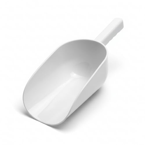 Pelle alimentaire en plastique robuste 34 Cm. – Pelle à glaçons, farine, céréales, bonbons – Mesure et distribution pour cuisine, bar et fête